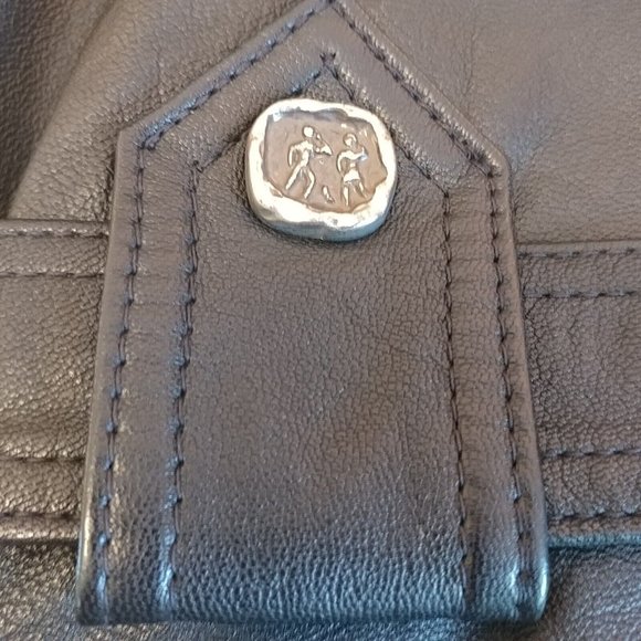 Women's Medium M lew magram COLLECTION NEW YORK Leather Vest 97655 Very Rare - Picture 6 of 8